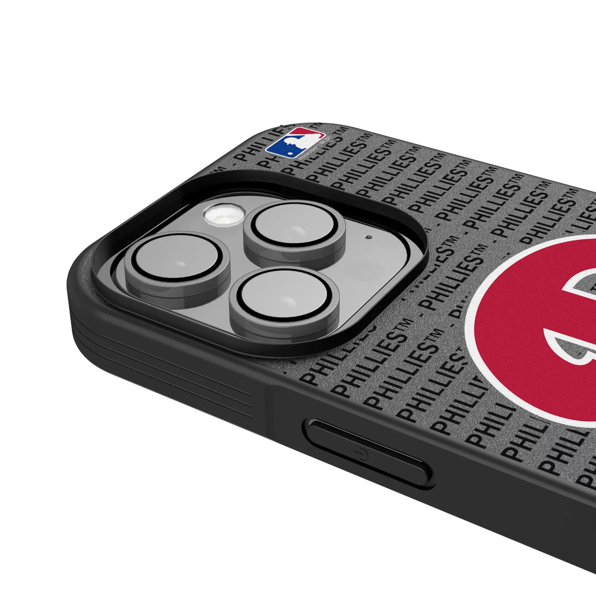 Philadelphia Phillies Text Backdrop iPhone Bump Phone Case for Apple iPhone - Detail