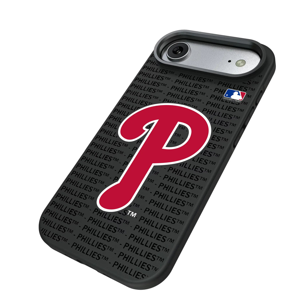 Philadelphia Phillies Text Backdrop iPhone Bump Phone Case for Apple iPhone - Isometric View#Device_iPhone Air