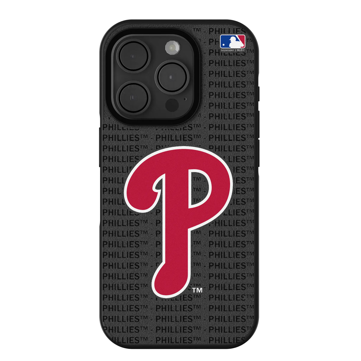 Philadelphia Phillies Text Backdrop iPhone Bump Phone Case for Apple iPhone