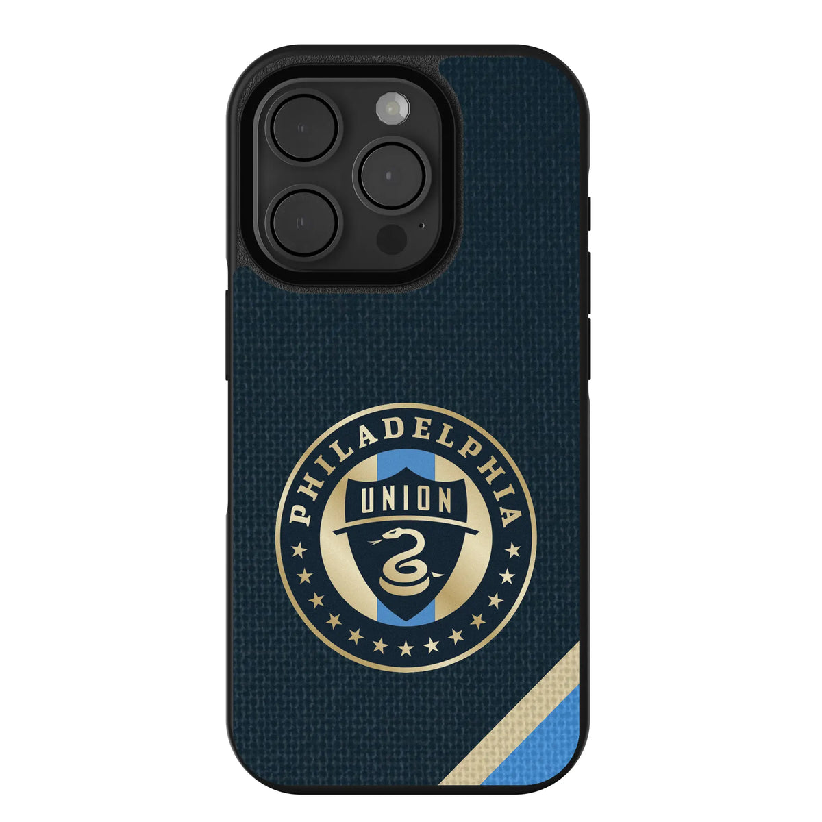 Philadelphia Union Diagonal Stripe iPhone Bump Phone Case for Apple iPhone