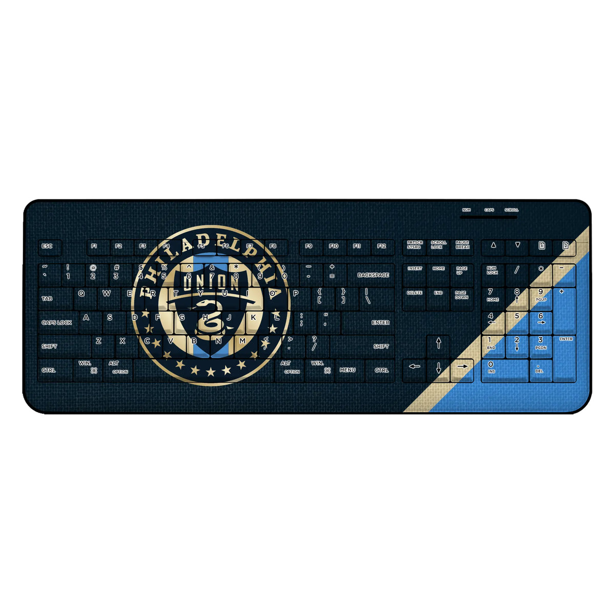 Philadelphia Union Diagonal Stripe Wireless USB Keyboard