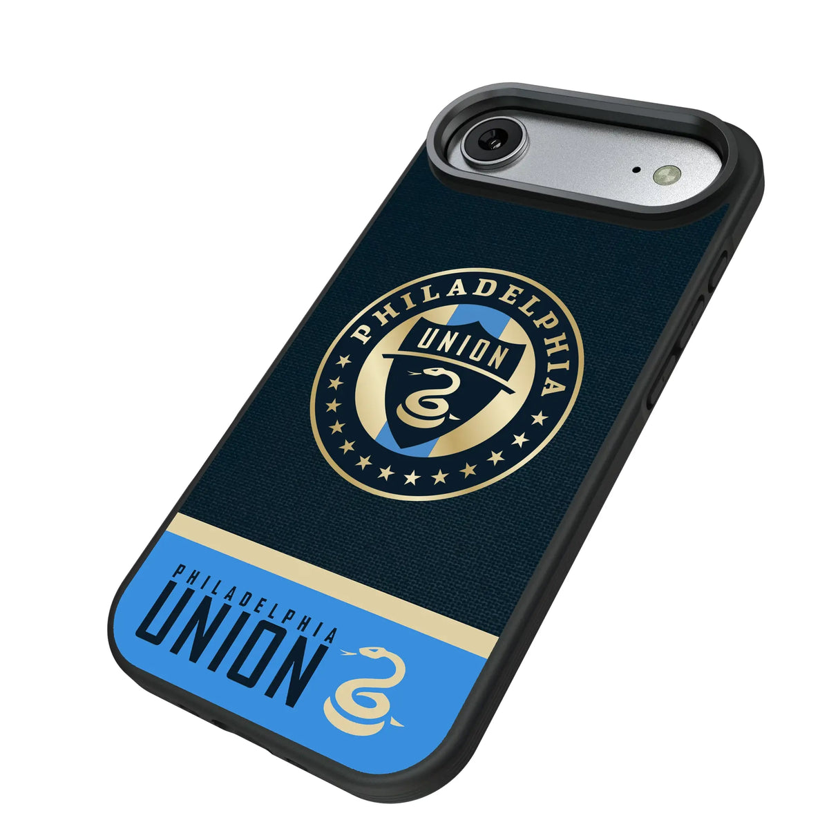 Philadelphia Union Endzone Solid iPhone Bump Phone Case for Apple iPhone - Isometric View#Device_iPhone Air