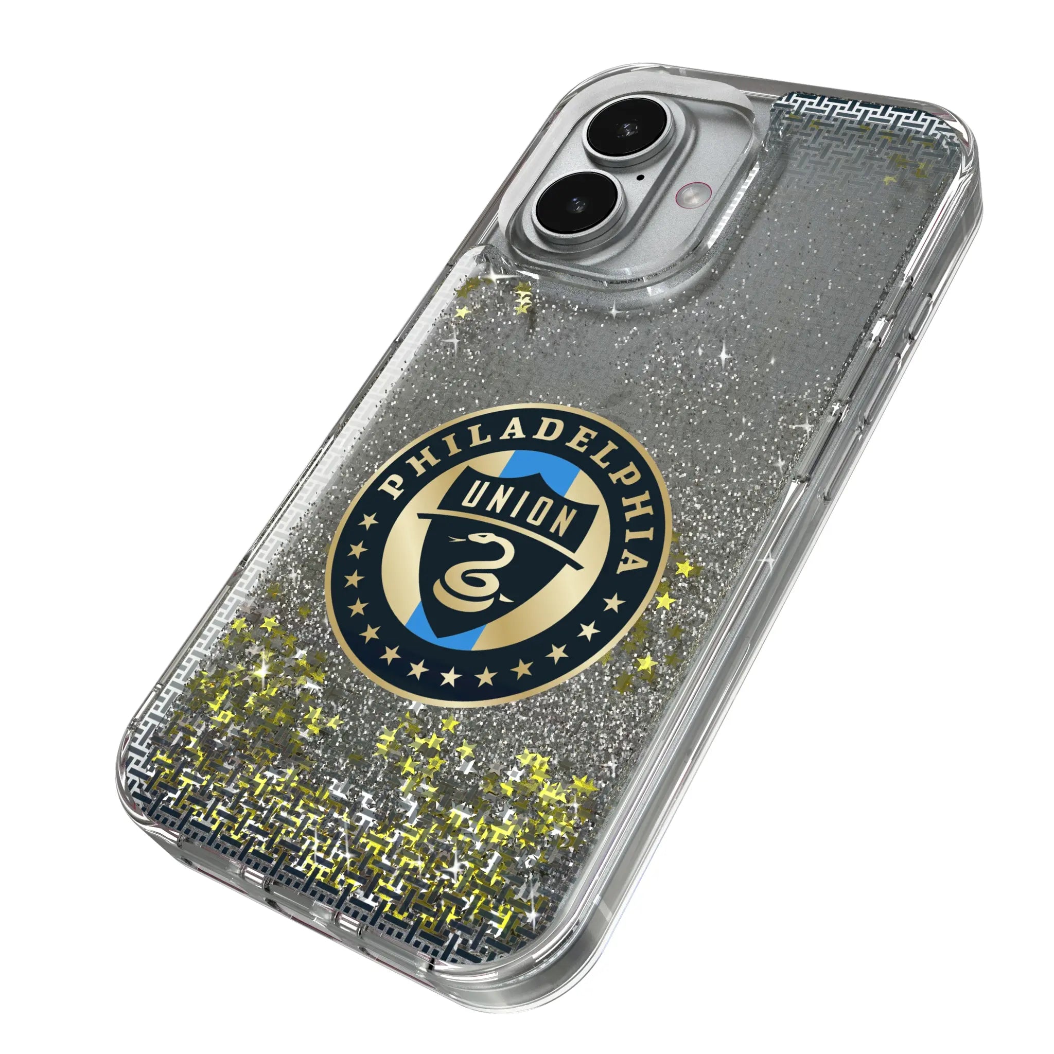 Philadelphia Union Linen iPhone Glitter Phone Case for Apple iPhone - Isometric View