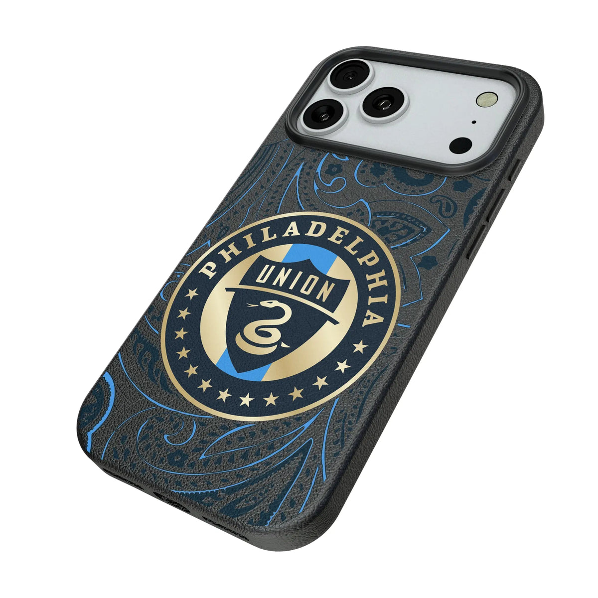 Philadelphia Union Paisley iPhone MagSafe Compatible Phone Case for Apple iPhone - Isometric View#Device_iPhone 18 Pro Max