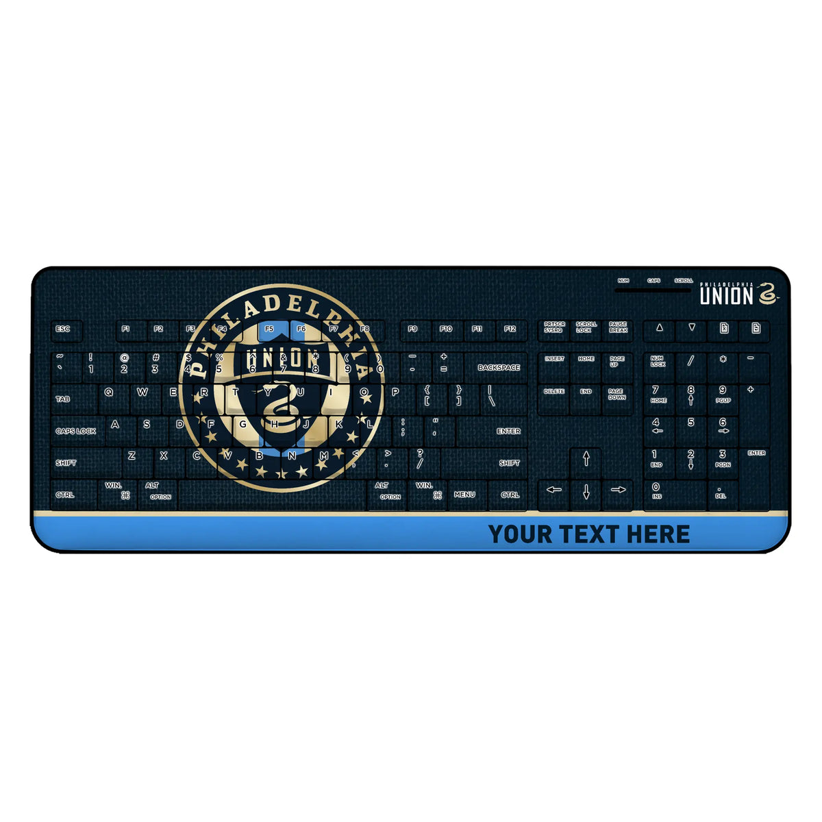 Philadelphia Union Personalized Endzone Solid Wireless USB Keyboard