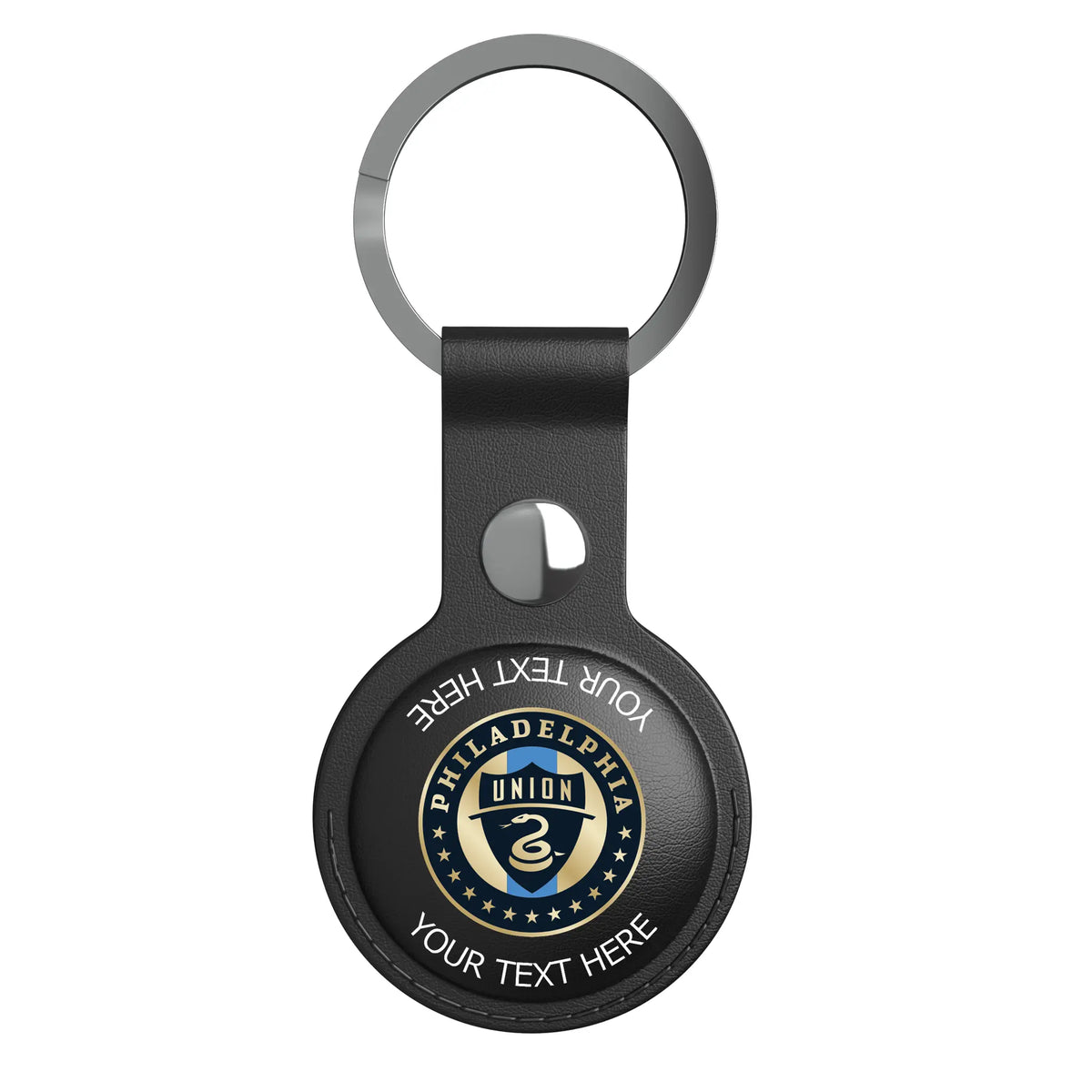 Philadelphia Union Personalized Insignia AirTag Black Airtag Holder