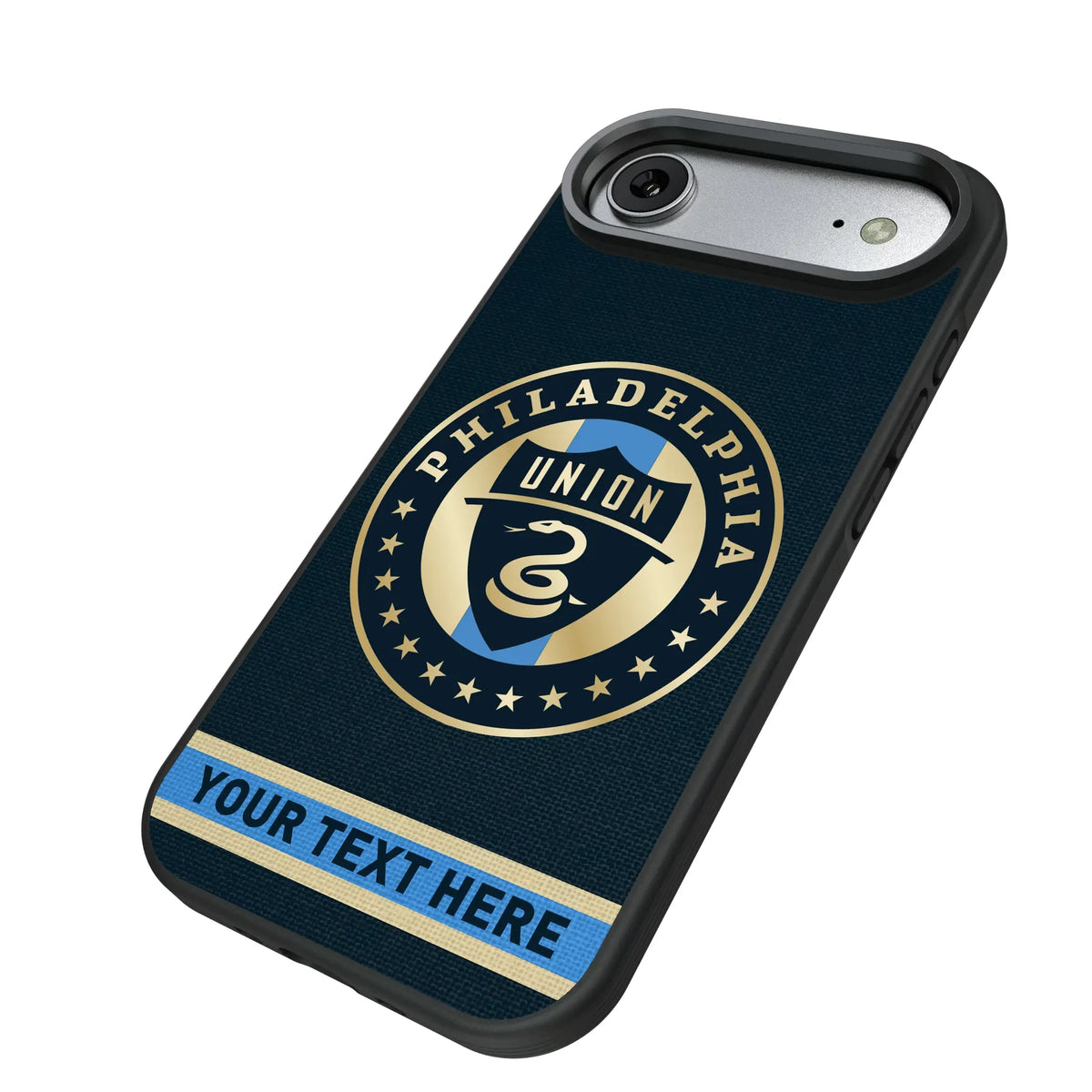 Philadelphia Union Personalized Stripe iPhone Bump Phone Case for Apple iPhone - Isometric View#Device_iPhone Air