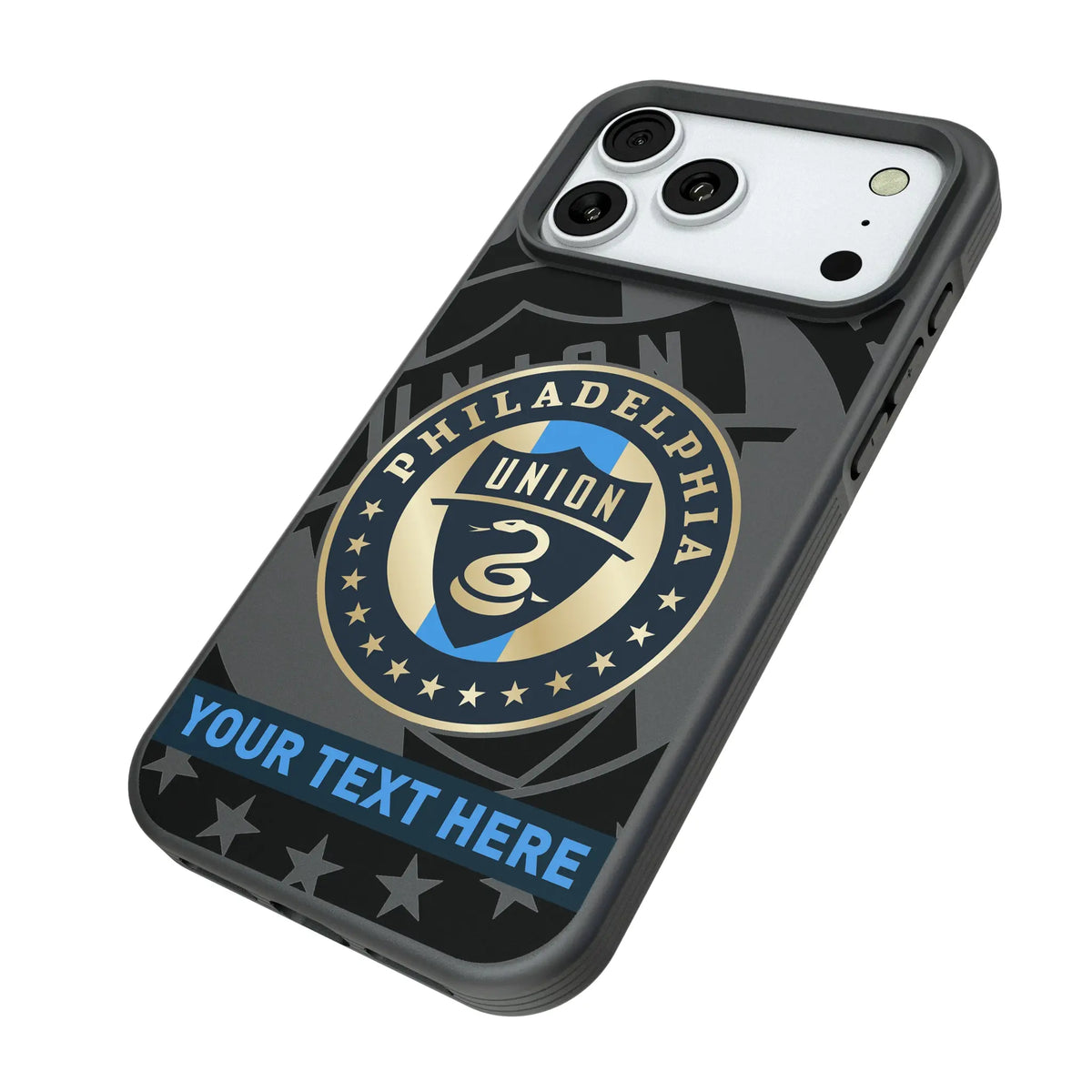 Philadelphia Union Personalized Tilt iPhone Bump Phone Case for Apple iPhone - Isometric View#Device_iPhone 18 Pro Max