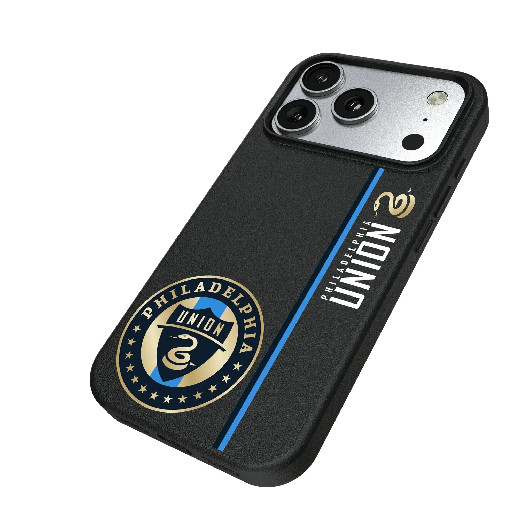 Philadelphia Union Sidebar iPhone MagSafe Compatible Phone Case for Apple iPhone - Isometric View#Device_iPhone 17 Pro