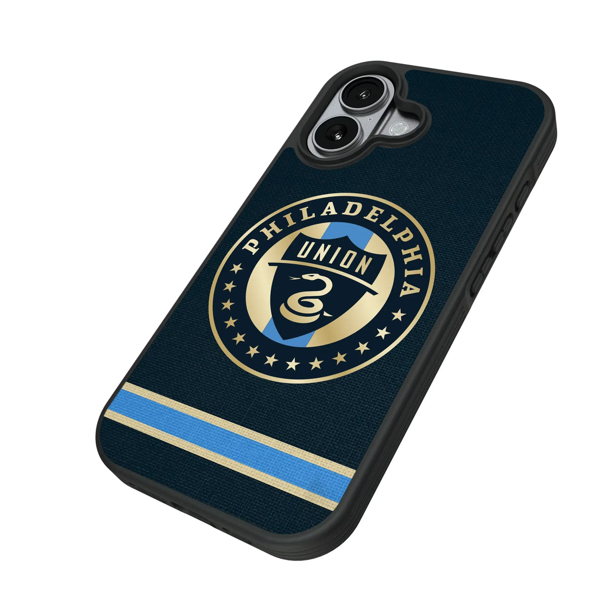 Philadelphia Union Stripe iPhone Bump Phone Case for Apple iPhone - Isometric View#Device_iPhone 17