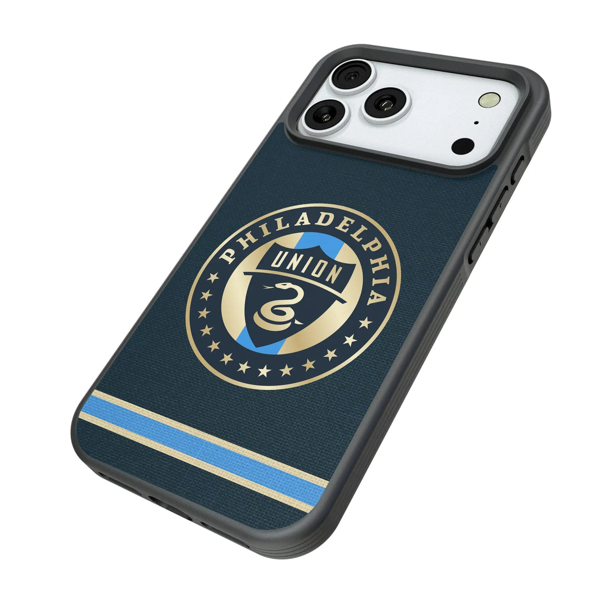 Philadelphia Union Stripe iPhone Bump Phone Case for Apple iPhone - Isometric View#Device_iPhone 18 Pro Max