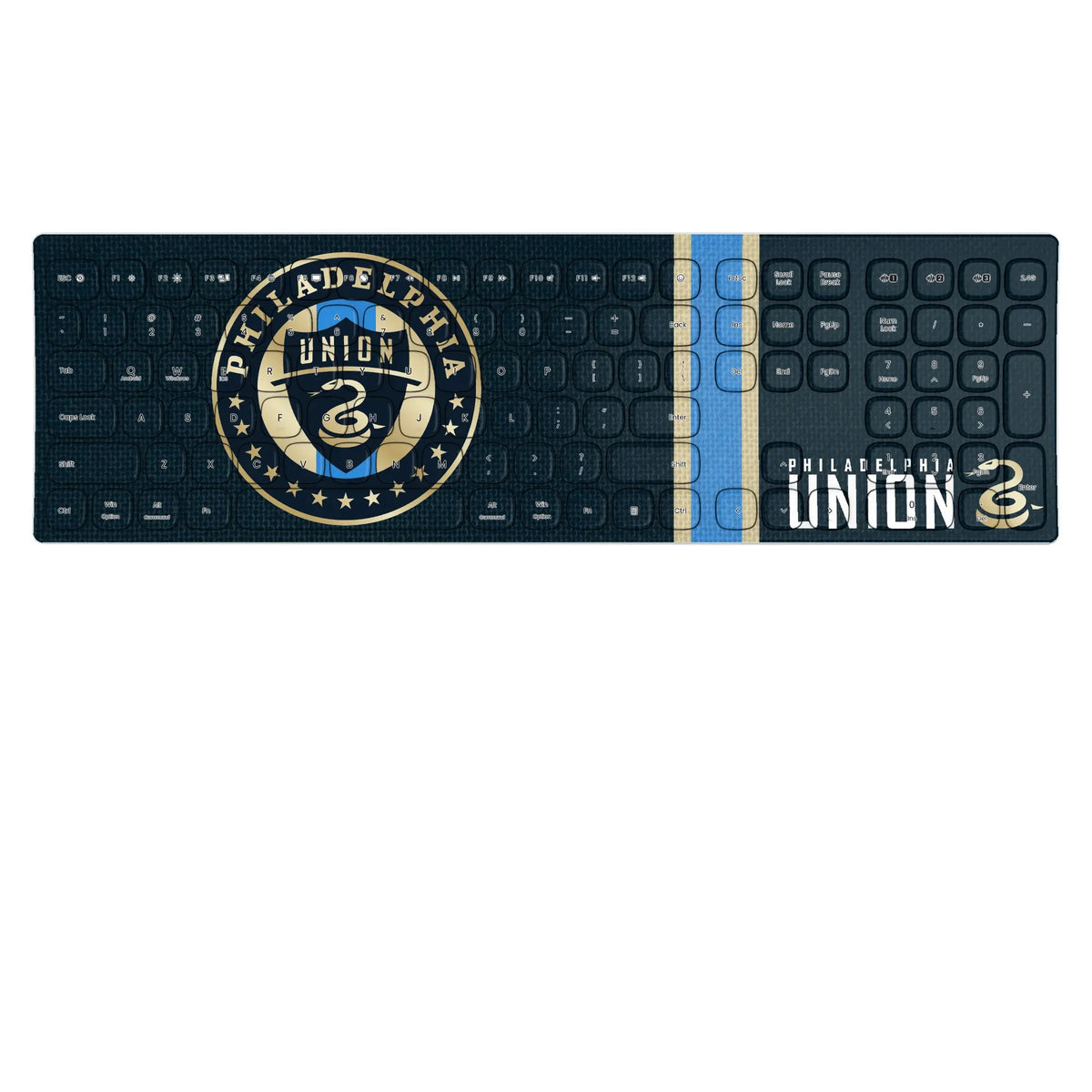 Philadelphia Union Stripe KKB605 Curved Wireless Keyboard