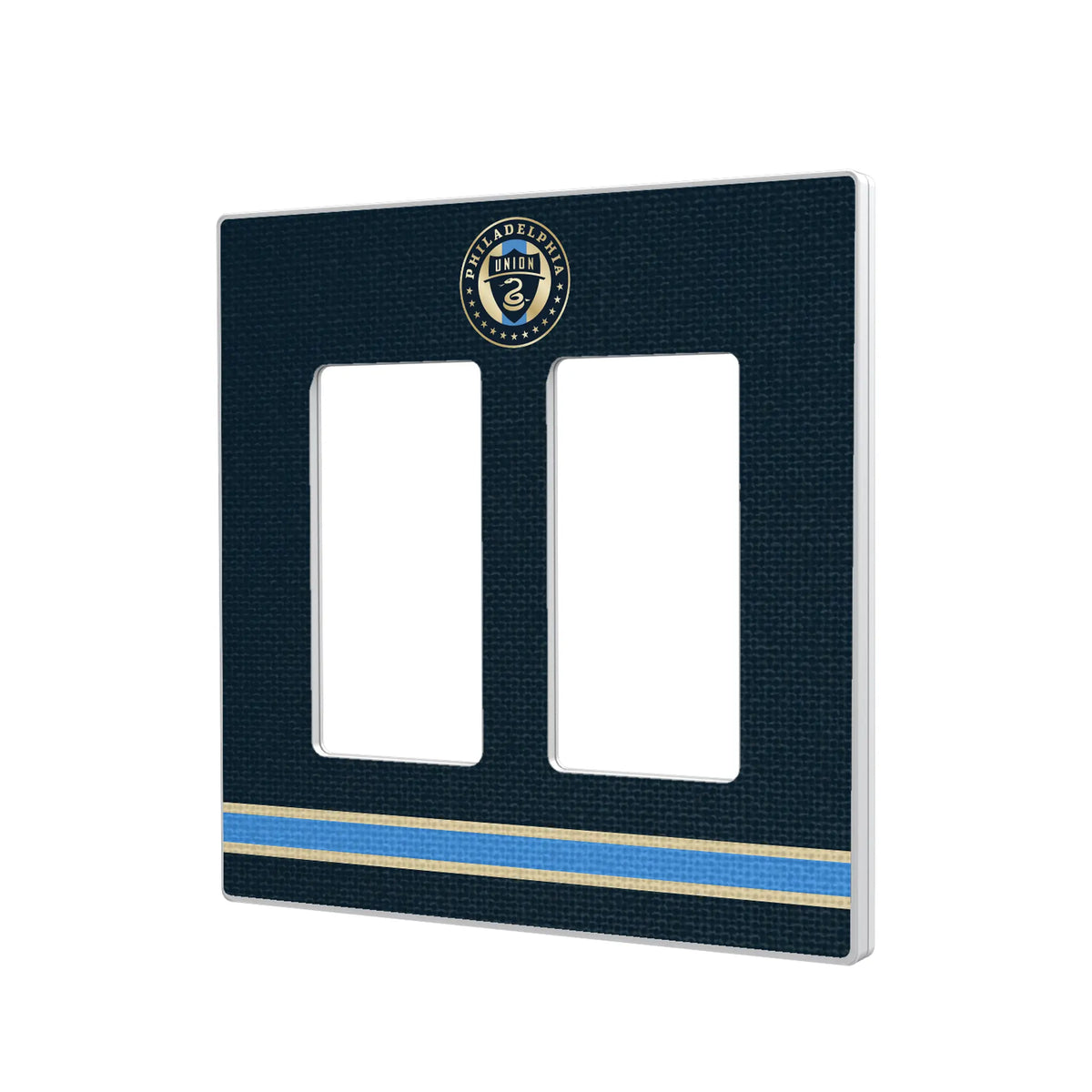 Philadelphia Union Stripe Hidden-Screw Light Switch Plate#Style_Double Rocker