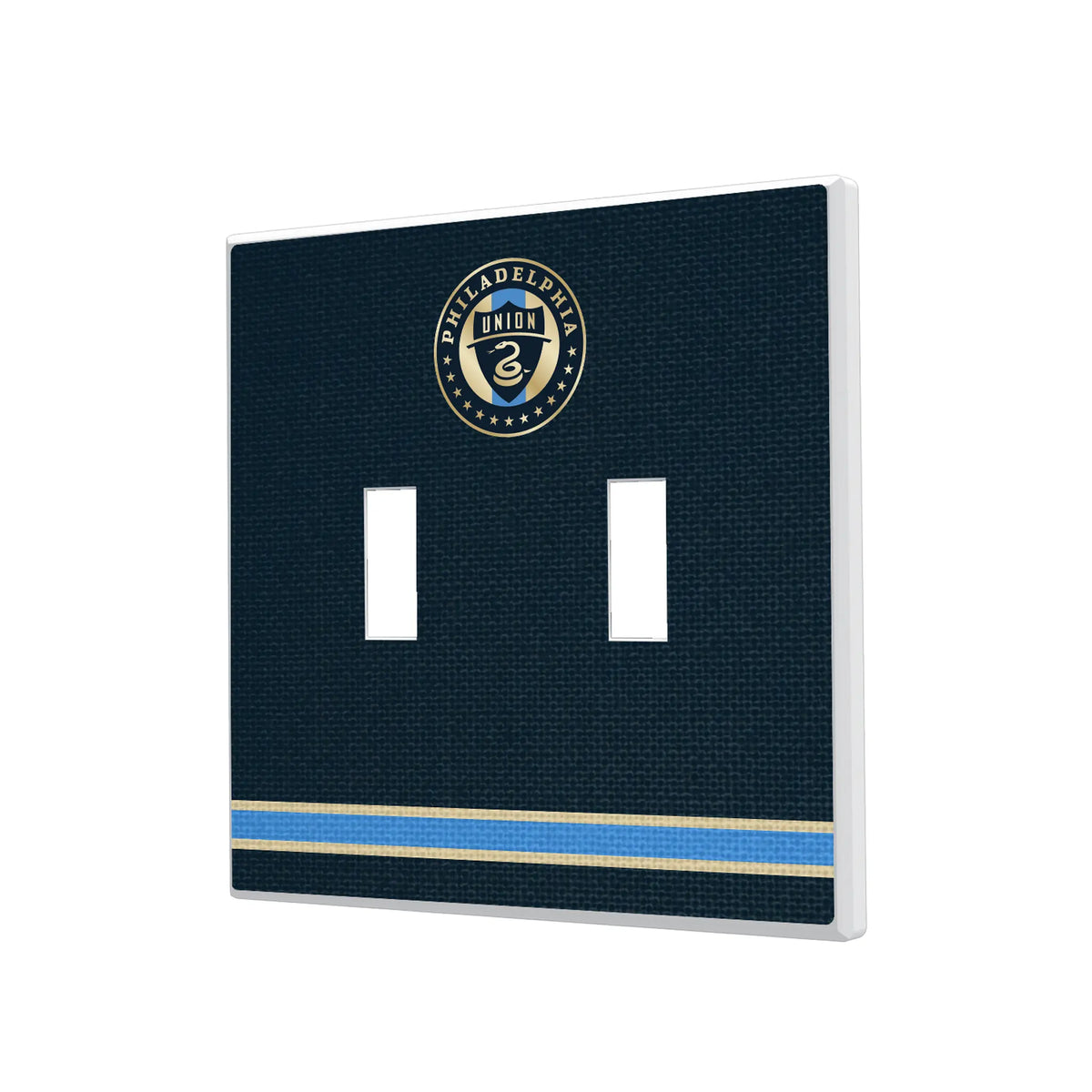 Philadelphia Union Stripe Hidden-Screw Light Switch Plate#Style_Double Toggle