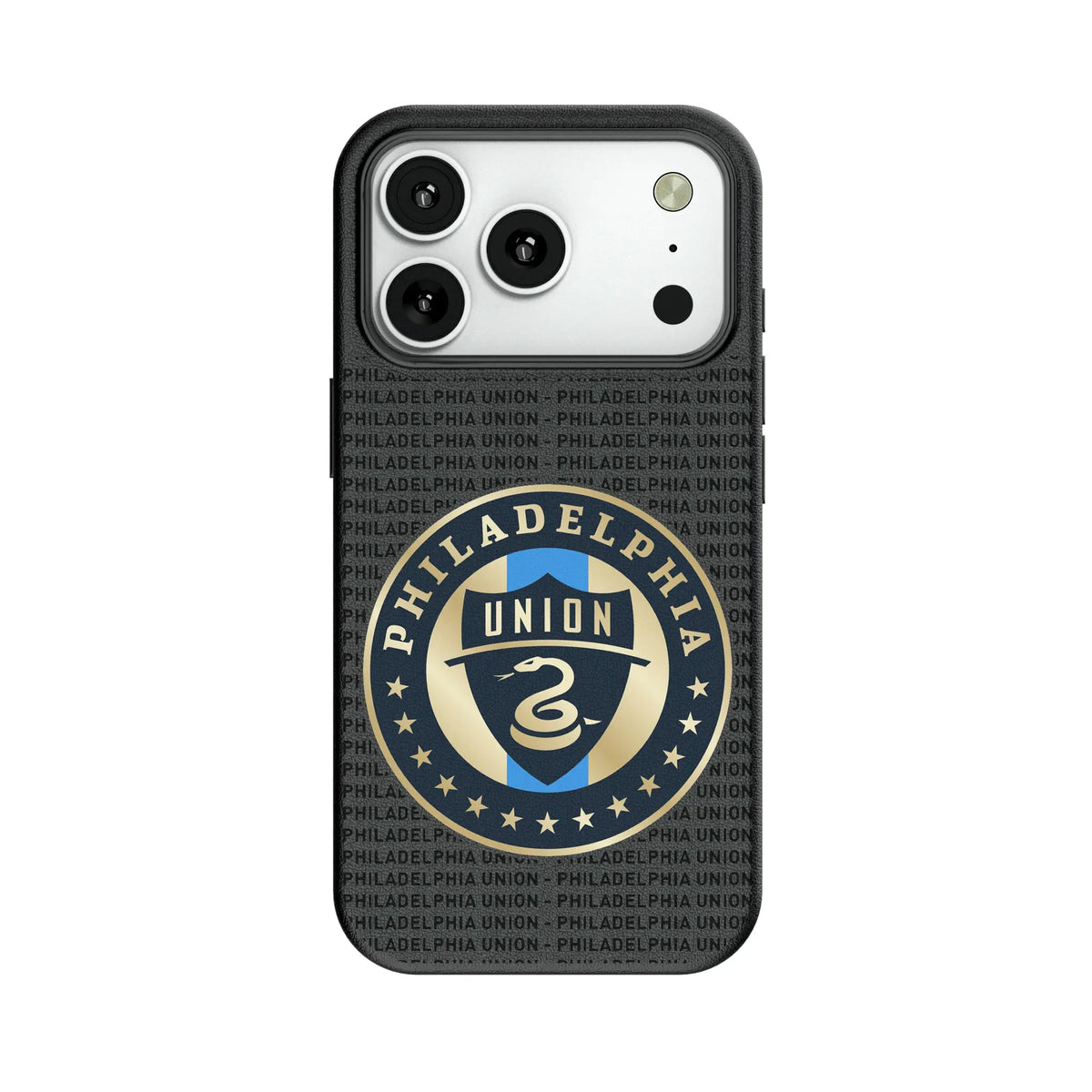 Philadelphia Union Text Backdrop MagSafe Compatible Phone Case for Apple iPhone