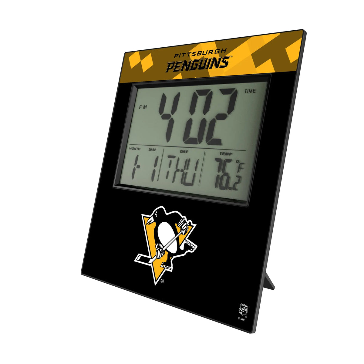 Pittsburgh Penguins Color Block Wall Clock