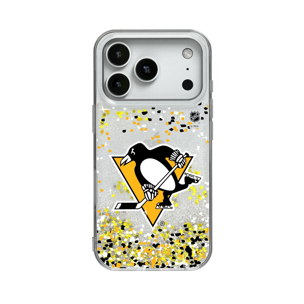 Pittsburgh Penguins Confetti Glitter Phone Case for Apple iPhone