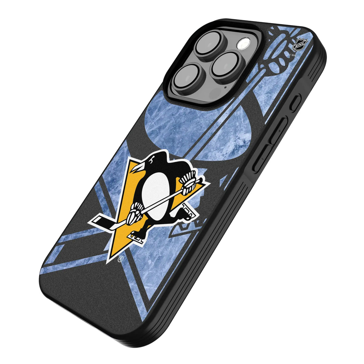 Pittsburgh Penguins Ice Tilt iPhone Bump Phone Case for Apple iPhone - Isometric View