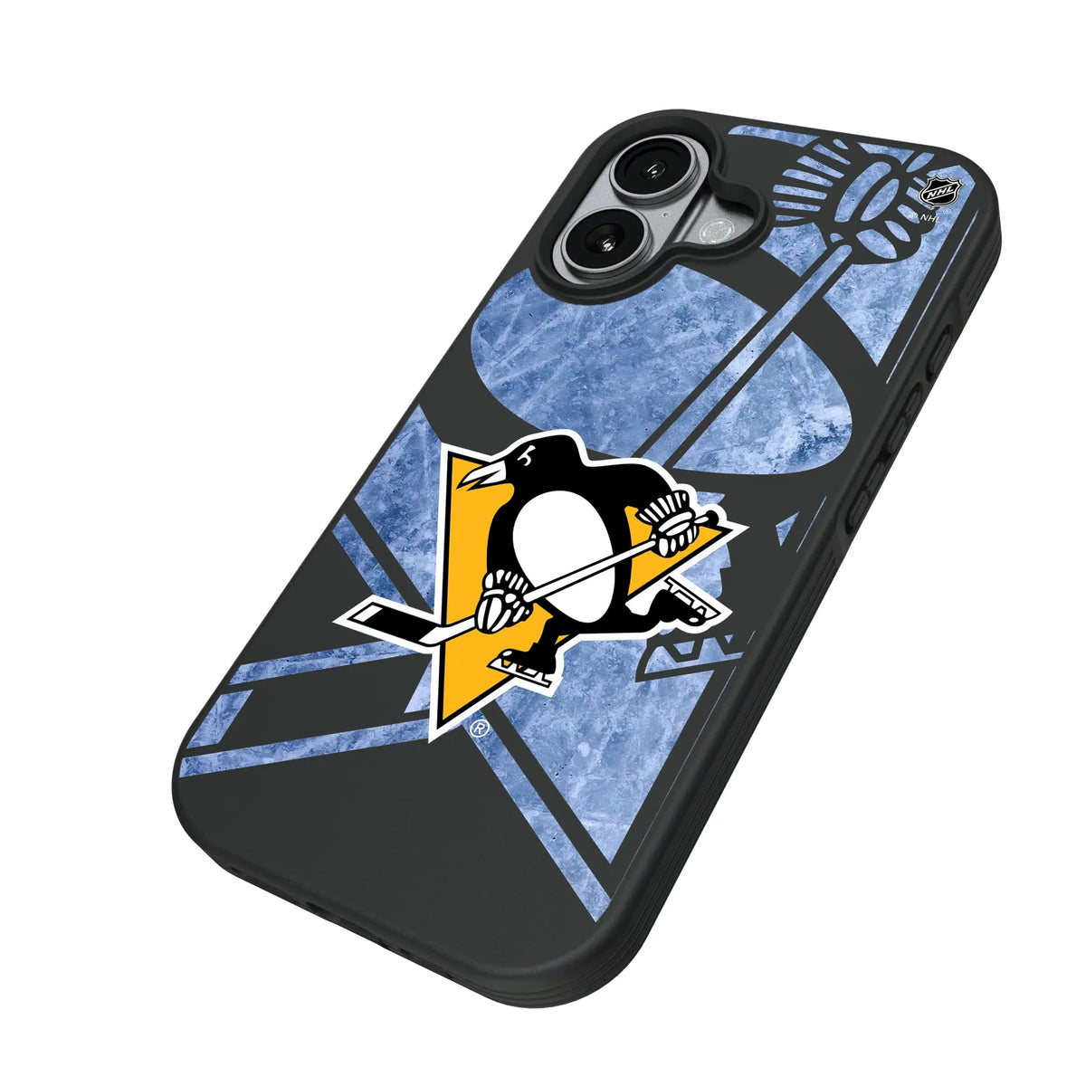 Pittsburgh Penguins Ice Tilt iPhone Bump Phone Case for Apple iPhone - Isometric View#Device_iPhone 17
