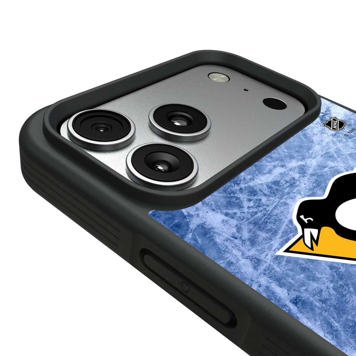 Pittsburgh Penguins Ice Wordmark iPhone Bump Phone Case for Apple iPhone - Detail#Device_iPhone 17 Pro Max