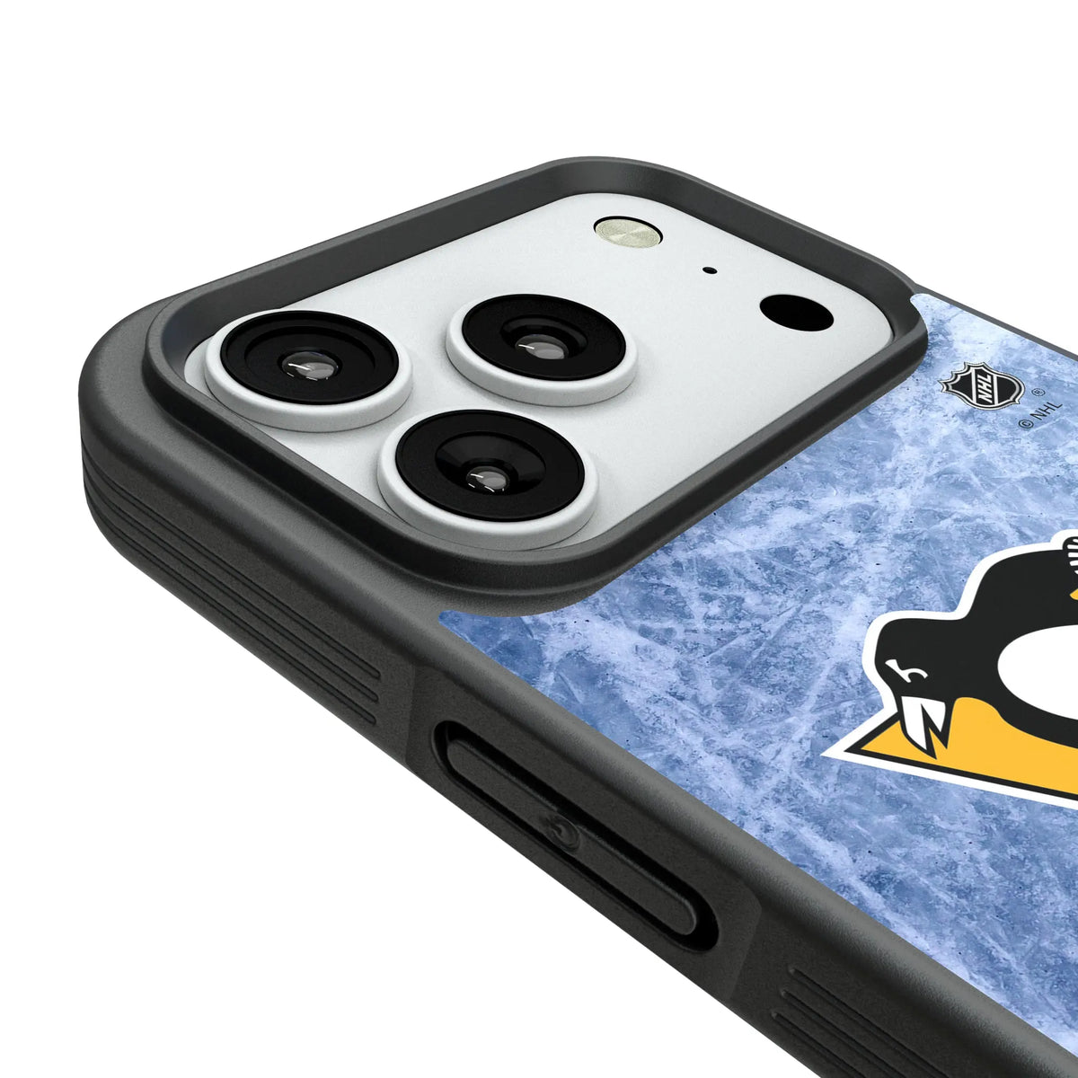 Pittsburgh Penguins Ice Wordmark iPhone Bump Phone Case for Apple iPhone - Detail#Device_iPhone 18 Pro