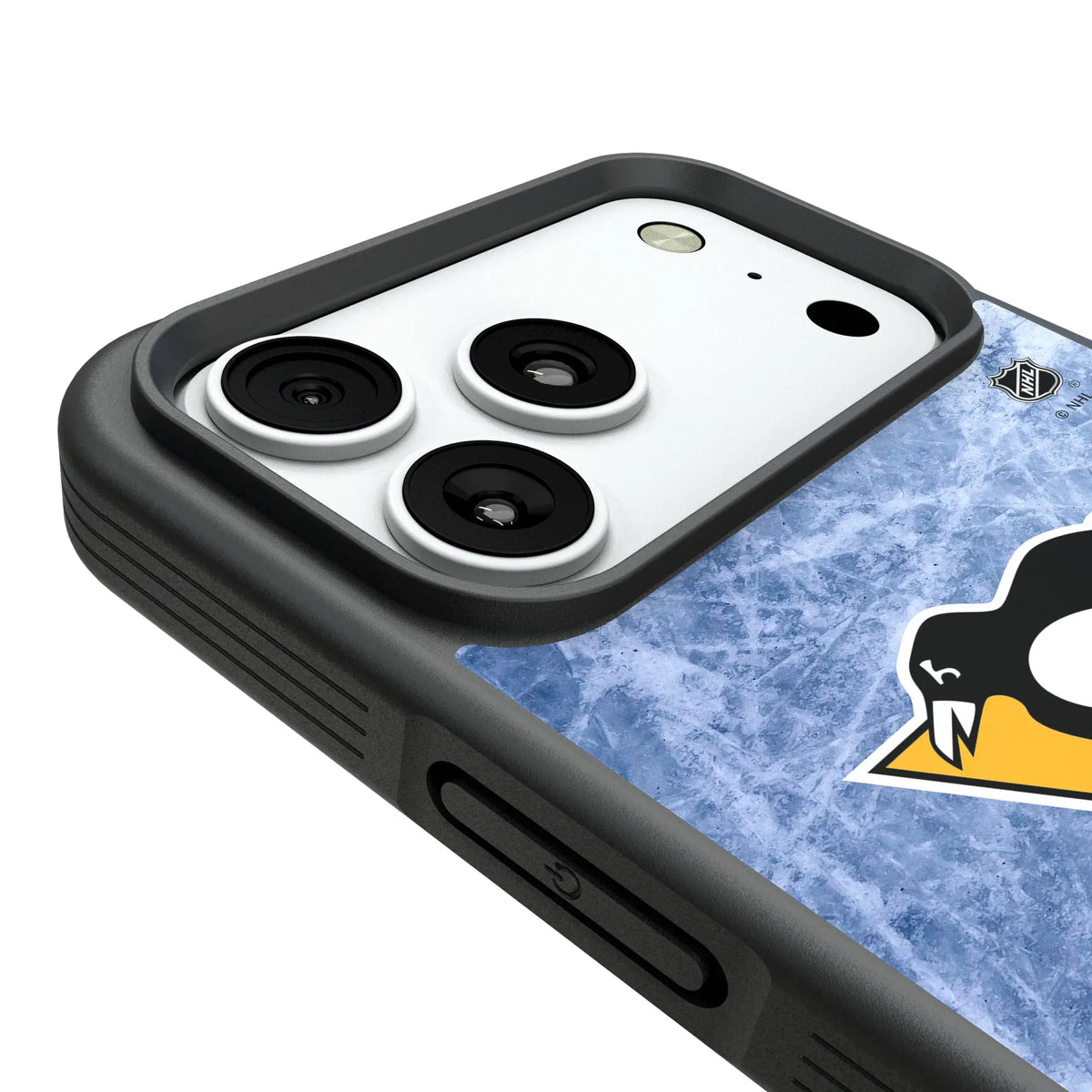 Pittsburgh Penguins Ice Wordmark iPhone Bump Phone Case for Apple iPhone - Detail#Device_iPhone 18 Pro Max