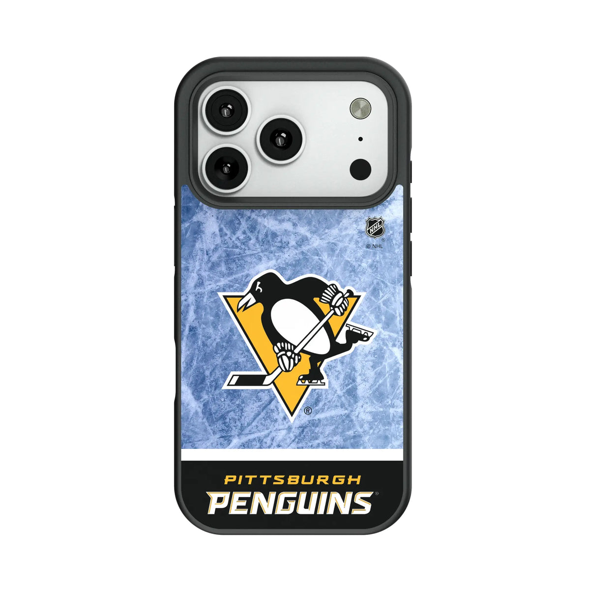 Pittsburgh Penguins Ice Wordmark Bump Phone Case for Apple iPhone