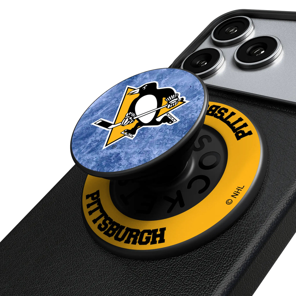Pittsburgh Penguins Ice Wordmark Popsockets Round Magnetic