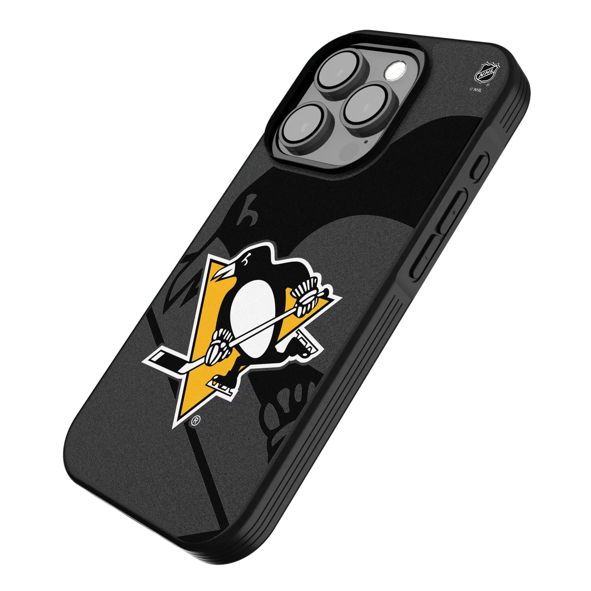 Pittsburgh Penguins Monocolor Tilt iPhone Bump Phone Case for Apple iPhone - Isometric View
