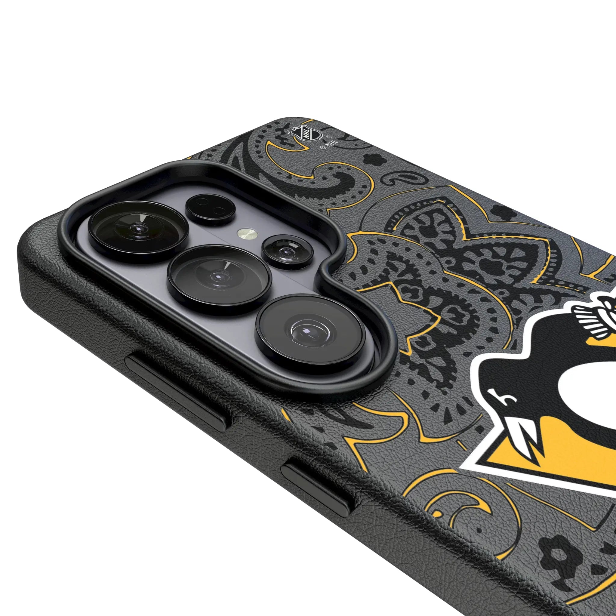 Pittsburgh Penguins Paisley Galaxy MagSafe Compatible Phone Case for Samsung Galaxy - Detail#Device_Galaxy S26 Ultra