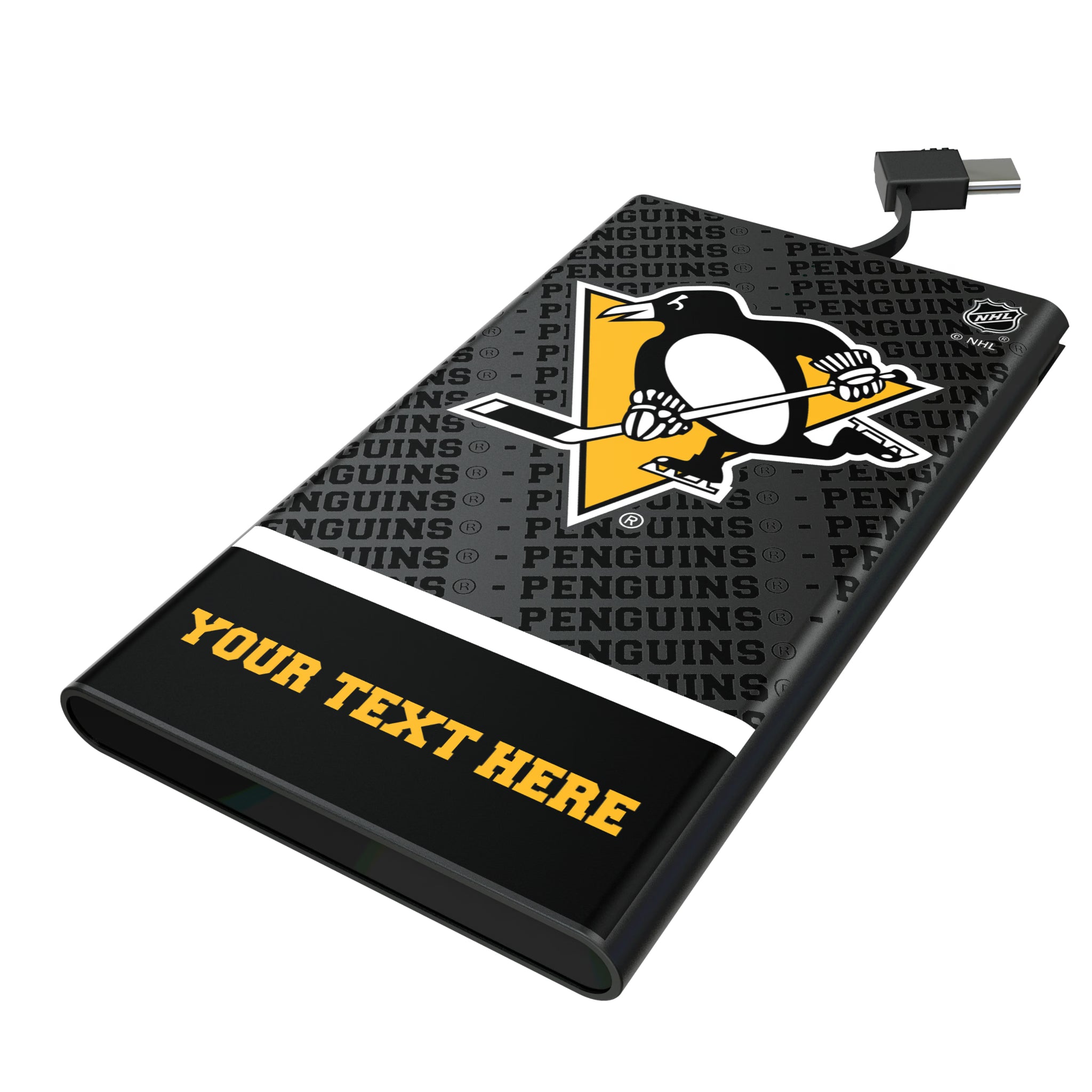 Pittsburgh Penguins Personalized EndZone Plus 5000mAh Flat Powerbank