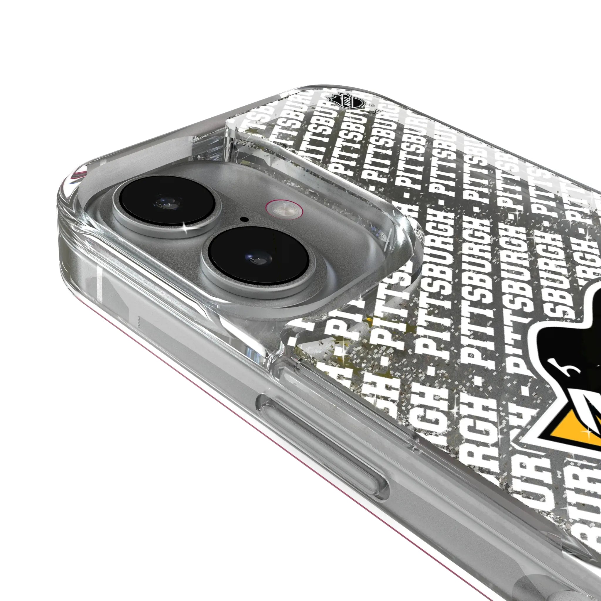 Pittsburgh Penguins Personalized EndZone Plus iPhone Glitter Phone Case for Apple iPhone - Detail