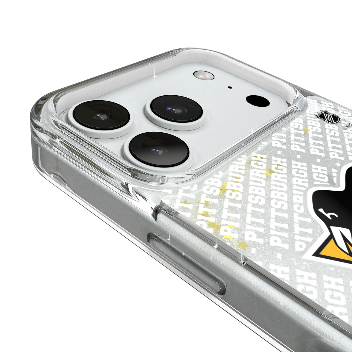 Pittsburgh Penguins Personalized EndZone Plus iPhone Glitter Phone Case for Apple iPhone - Detail#Device_iPhone 18 Pro