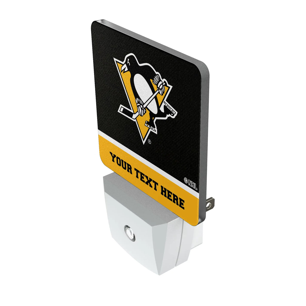 Pittsburgh Penguins Personalized Endzone Solid Night Light 2-Pack - Isometric View