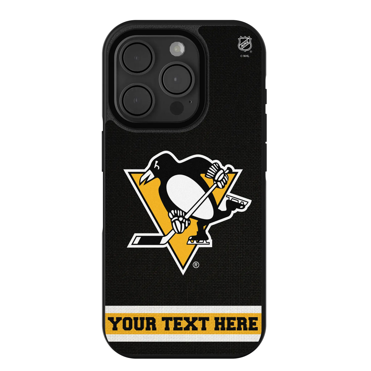 Pittsburgh Penguins Personalized Stripe iPhone Bump Phone Case for Apple iPhone