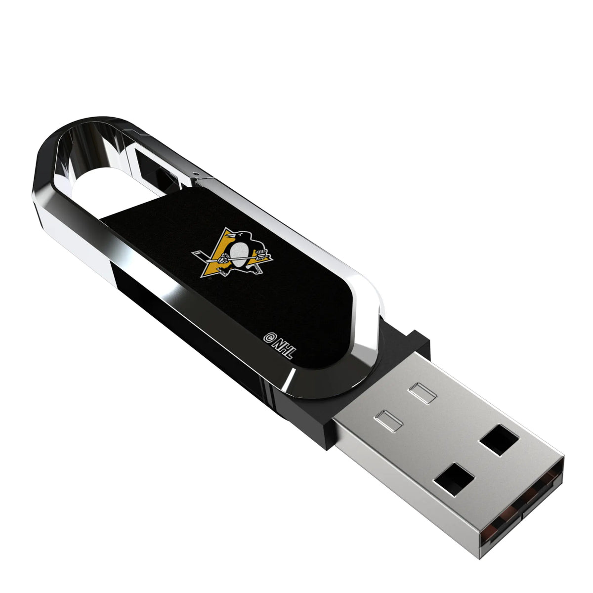 Pittsburgh Penguins Solid USB 64GB Clip Style Flash Drive