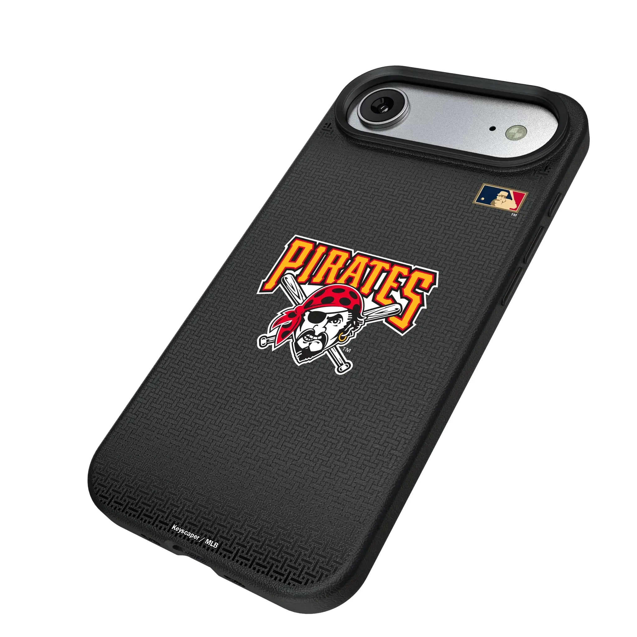 Pittsburgh Pirates 1997-2013 - Cooperstown Collection Linen iPhone MagSafe Compatible Phone Case for Apple iPhone - Isometric View#Device_iPhone Air