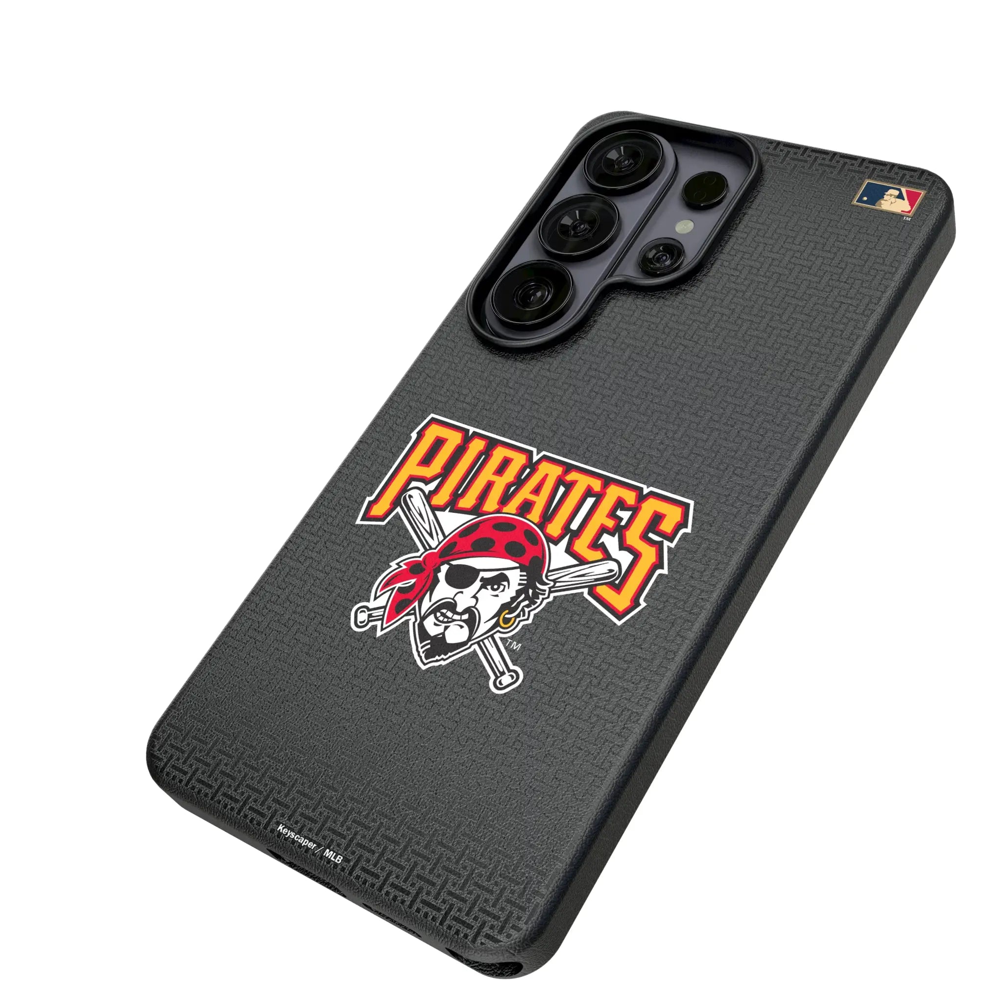Pittsburgh Pirates 1997-2013 - Cooperstown Collection Linen Galaxy MagSafe Compatible Phone Case for Samsung Galaxy - Isometric View#Device_Galaxy S26 Ultra
