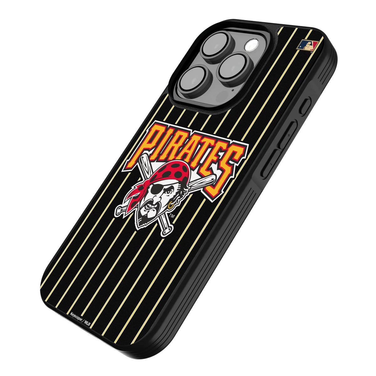Pittsburgh Pirates 1997-2013 - Cooperstown Collection Pinstripe iPhone Bump Phone Case for Apple iPhone - Isometric View