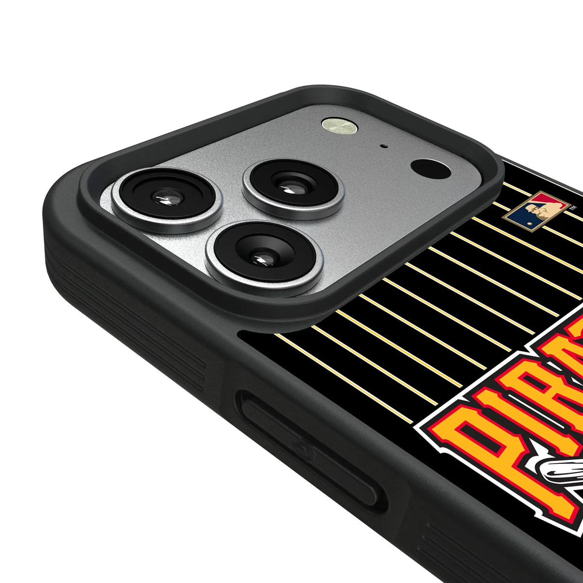 Pittsburgh Pirates 1997-2013 - Cooperstown Collection Pinstripe iPhone Bump Phone Case for Apple iPhone - Detail#Device_iPhone 17 Pro
