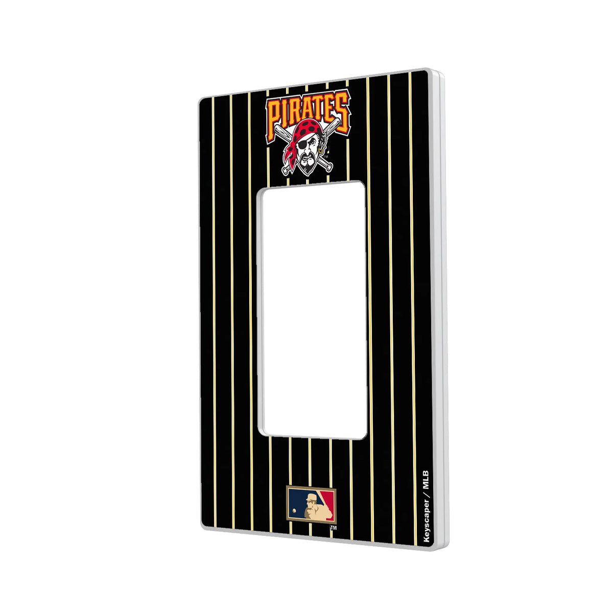 Pittsburgh Pirates 1997-2013 - Cooperstown Collection Pinstripe Hidden-Screw Light Switch Plate#Style_Single Rocker