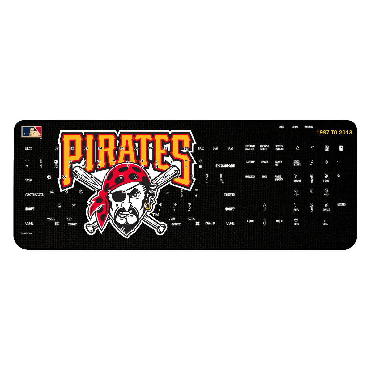 Pittsburgh Pirates 1997-2013 - Cooperstown Collection Solid Wireless USB Keyboard