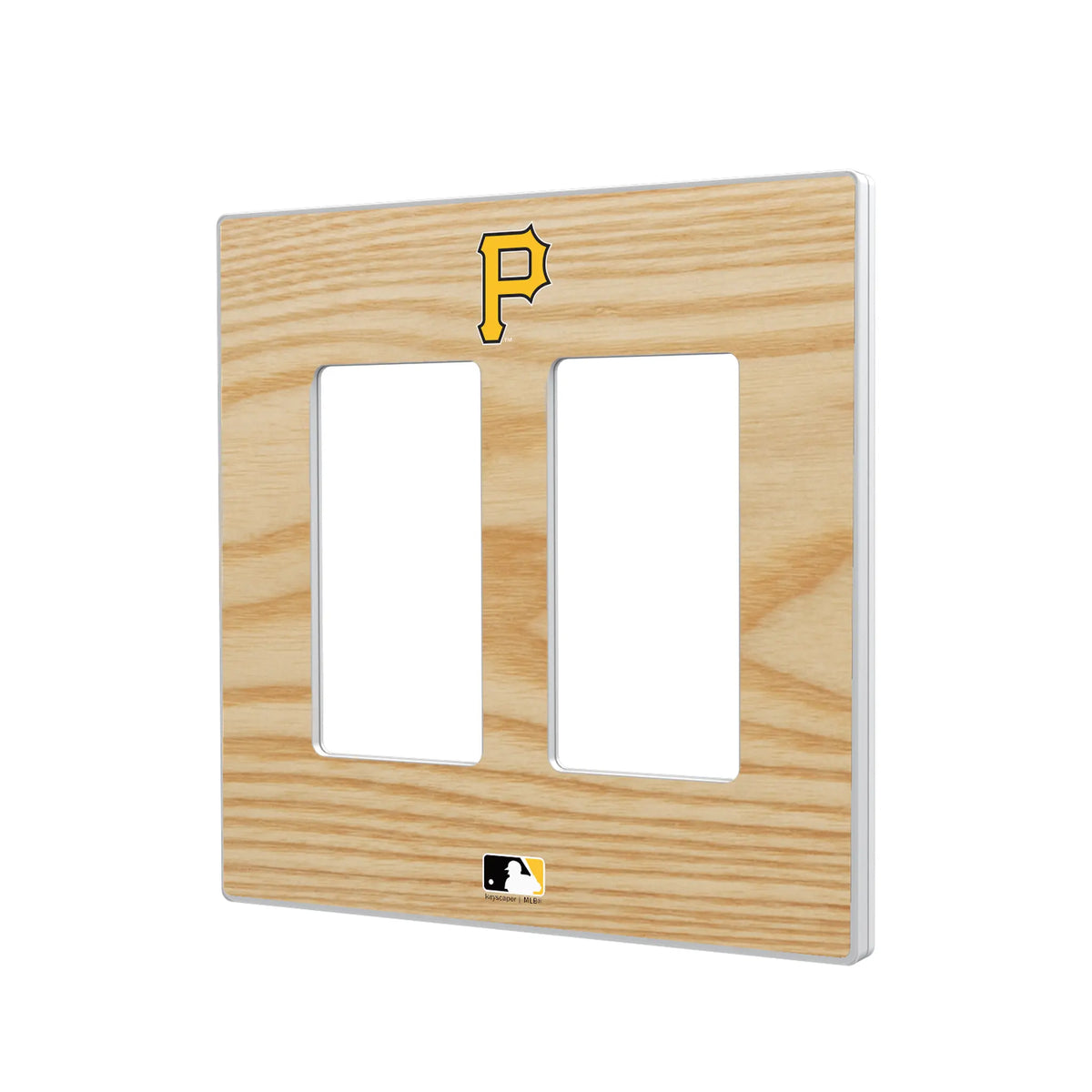 Pittsburgh Pirates Baseball Bat Hidden-Screw Light Switch Plate#Style_Double Rocker