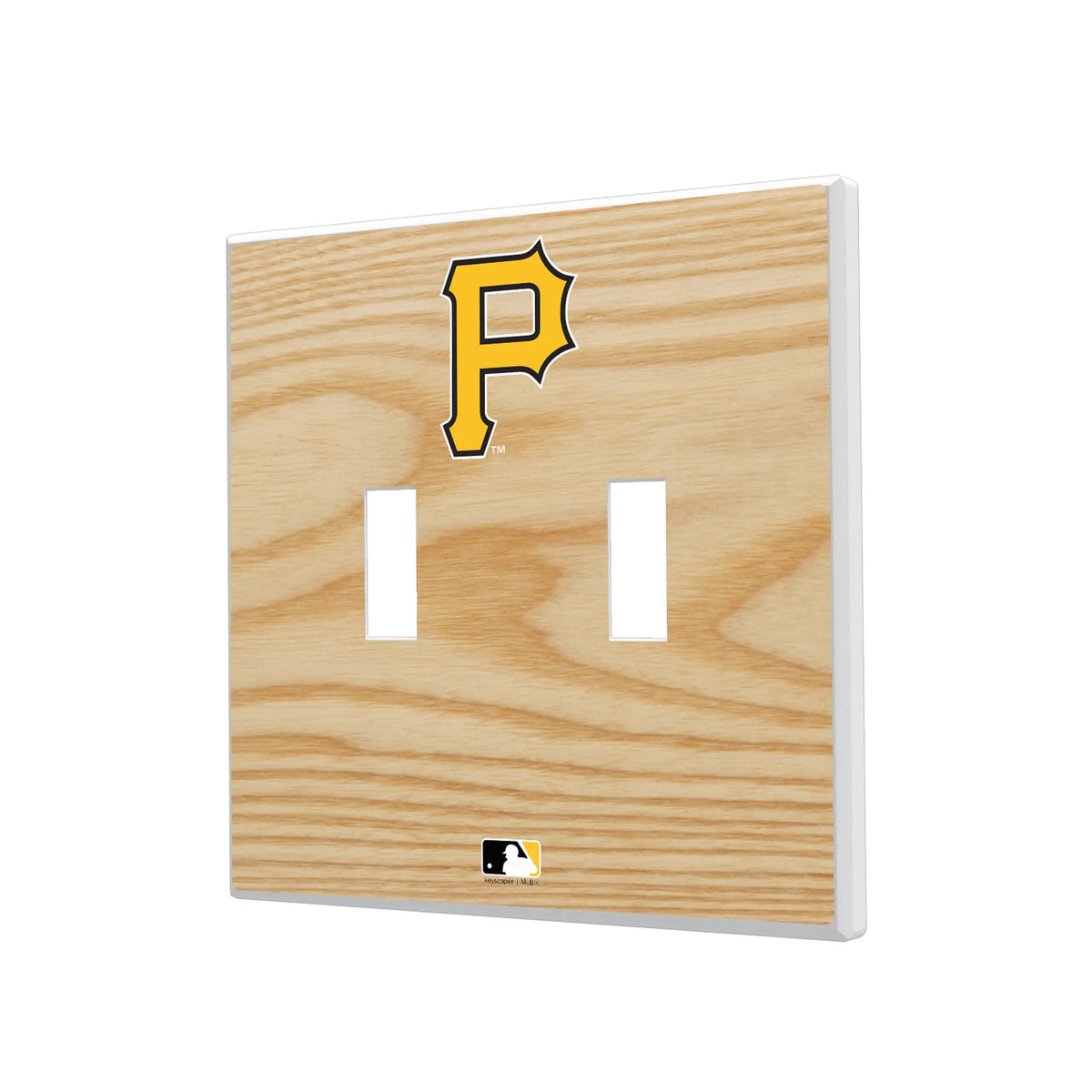 Pittsburgh Pirates Baseball Bat Hidden-Screw Light Switch Plate#Style_Double Toggle