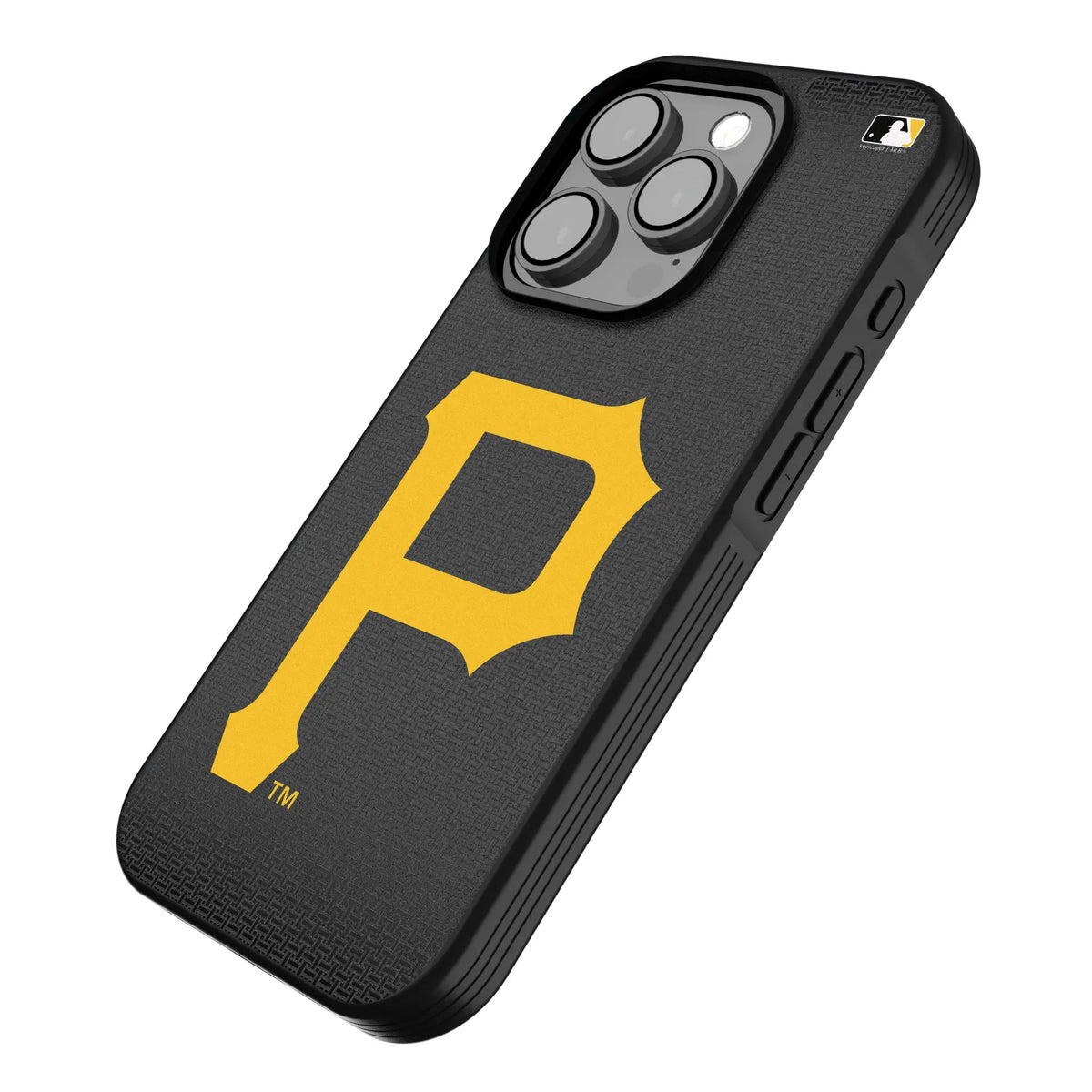 Pittsburgh Pirates Linen iPhone Bump Phone Case for Apple iPhone - Isometric View