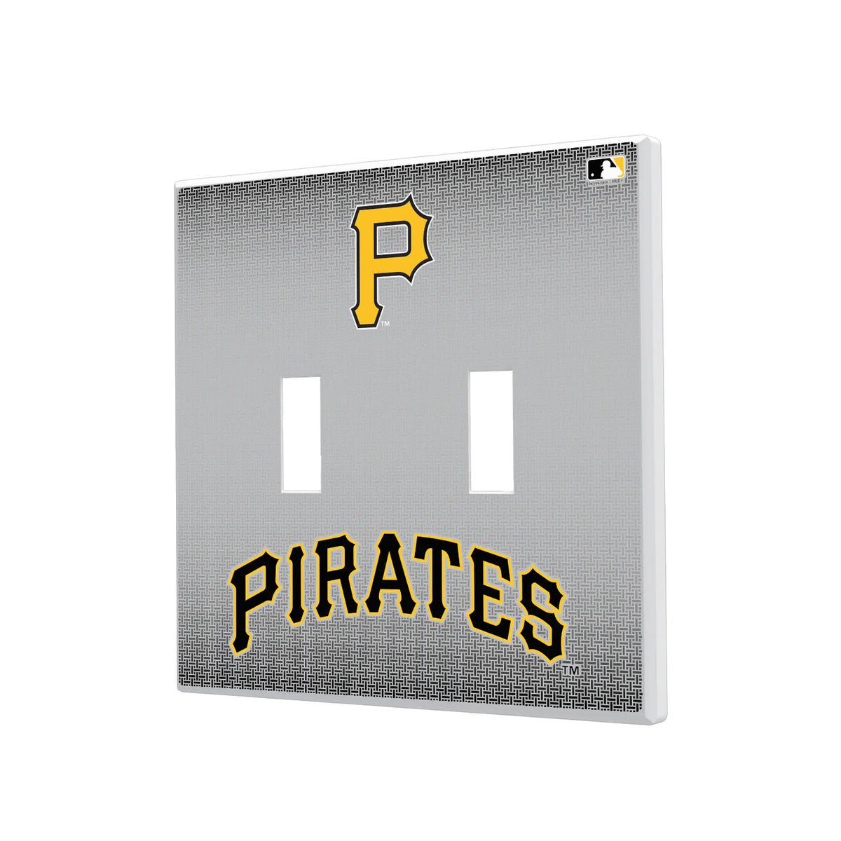 Pittsburgh Pirates Linen Hidden-Screw Light Switch Plate#Style_Double Toggle