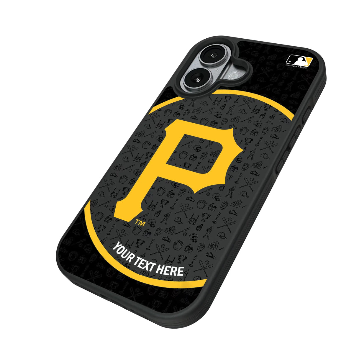 Pittsburgh Pirates Personalized Circle iPhone Bump Phone Case for Apple iPhone - Isometric View#Device_iPhone 17