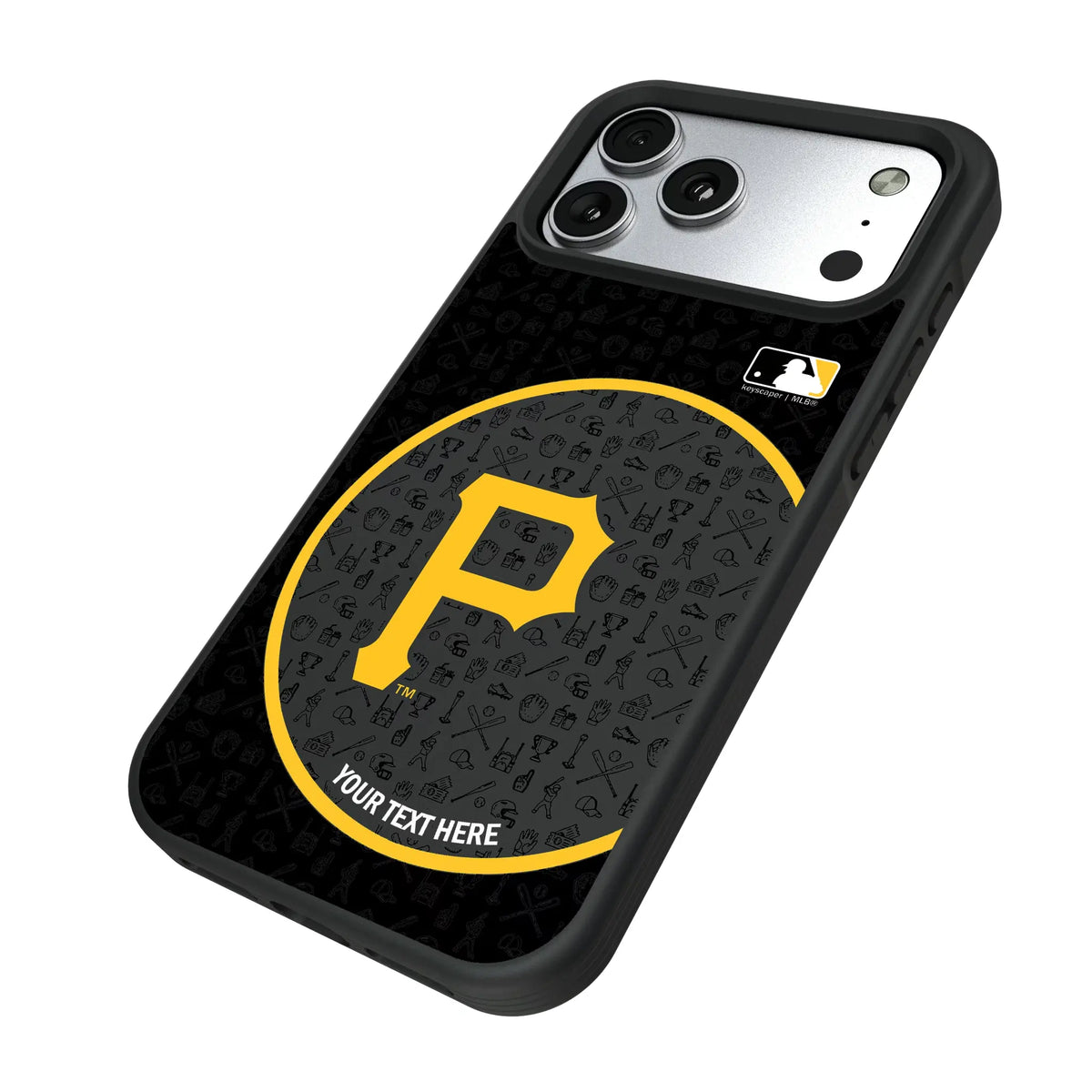 Pittsburgh Pirates Personalized Circle iPhone Bump Phone Case for Apple iPhone - Isometric View#Device_iPhone 17 Pro Max