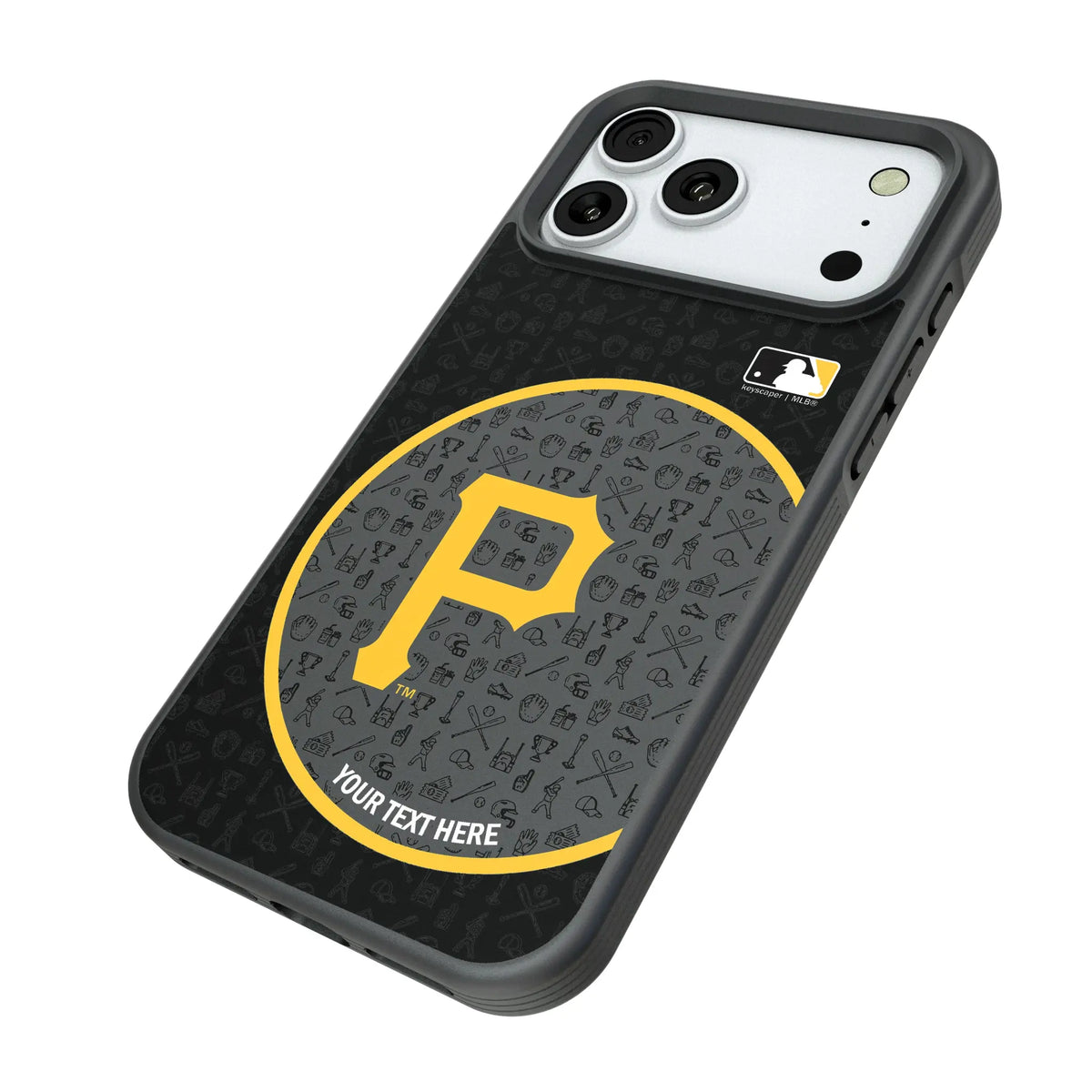 Pittsburgh Pirates Personalized Circle iPhone Bump Phone Case for Apple iPhone - Isometric View#Device_iPhone 18 Pro Max