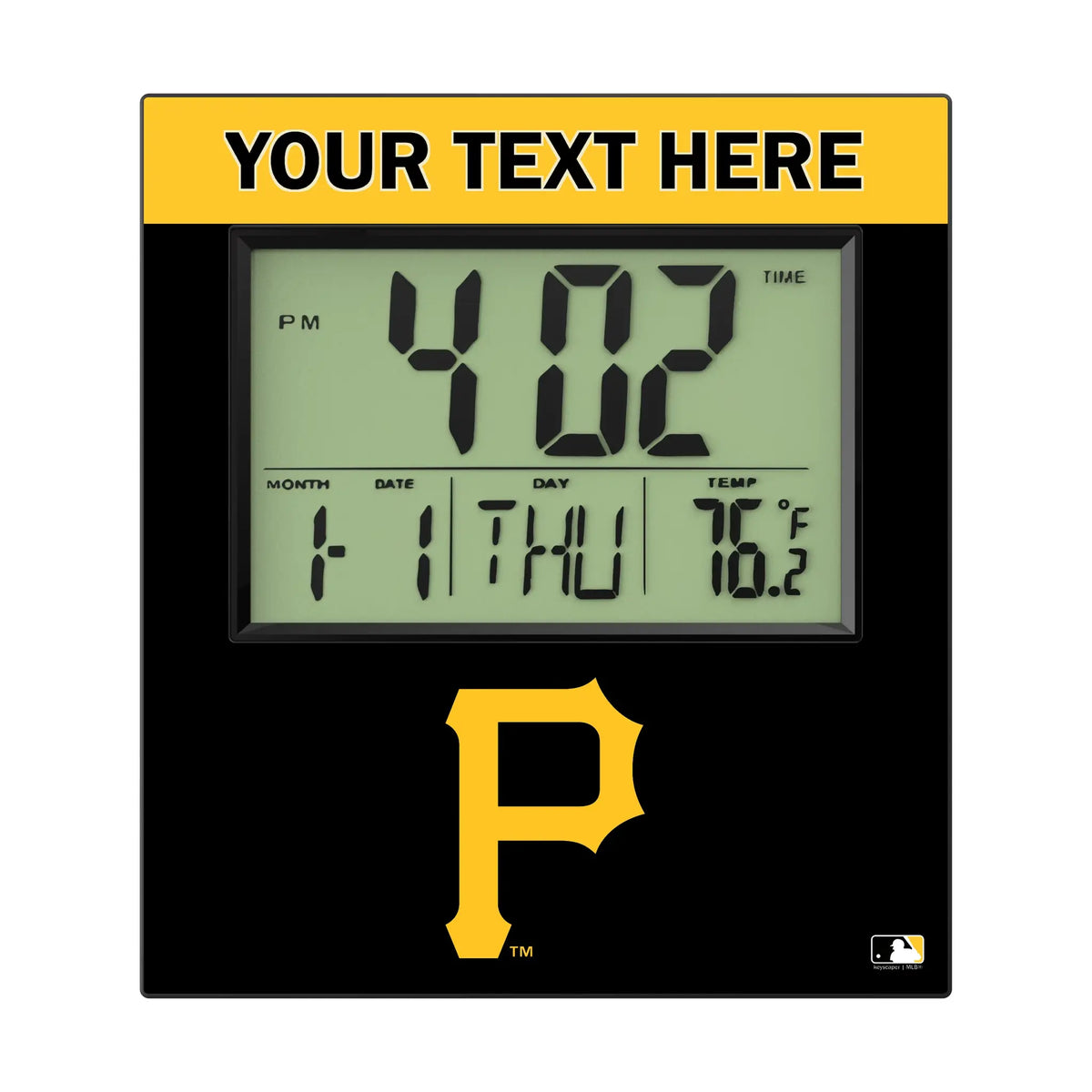 Pittsburgh Pirates Personalized Color Block Wall Clock
